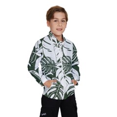 Abstract Art Tropical Leaves Kids  Windbreaker