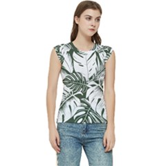 Abstract Art Tropical Leaves Women s Raglan Cap Sleeve T-shirt by Valentinaart