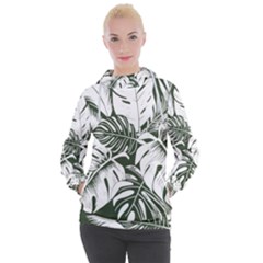 Abstract Art Tropical Leaves Women s Hooded Pullover