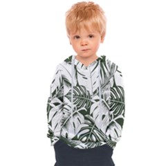 Abstract Art Tropical Leaves Kids  Overhead Hoodie