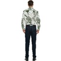 Abstract Art Tropical Leaves Men s Long Sleeve Pocket Shirt  View2