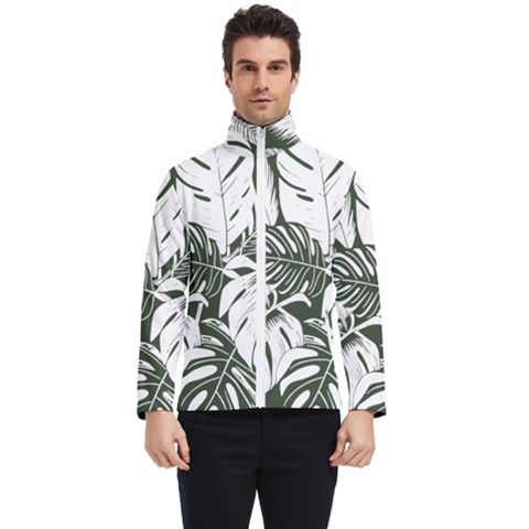 Abstract Art Tropical Leaves Men s Bomber Jacket by Valentinaart