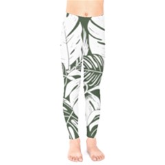 Abstract Art Tropical Leaves Kids  Classic Winter Leggings