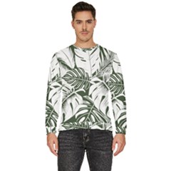 Abstract Art Tropical Leaves Men s Fleece Sweatshirt