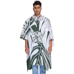 Abstract Art Tropical Leaves Men s Hooded Rain Ponchos by Valentinaart