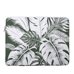 Abstract Art Tropical Leaves 15  Vertical Laptop Sleeve Case With Pocket by Valentinaart