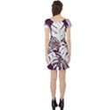 Abstract Art Tropical Leaves Short Sleeve Skater Dress View2