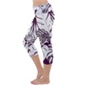 Abstract Art Tropical Leaves Capri Yoga Leggings View2