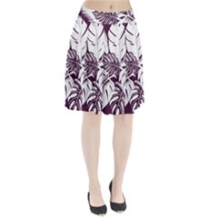 Abstract Art Tropical Leaves Pleated Skirt