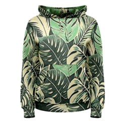 Abstract Art Tropical Leaves Women s Pullover Hoodie