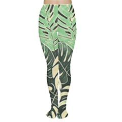 Abstract Art Tropical Leaves Tights