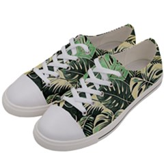 Abstract Art Tropical Leaves Men s Low Top Canvas Sneakers by Valentinaart