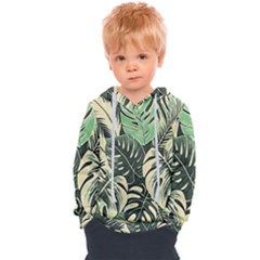 Abstract Art Tropical Leaves Kids  Overhead Hoodie