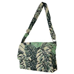 Abstract Art Tropical Leaves Full Print Messenger Bag (m) by Valentinaart