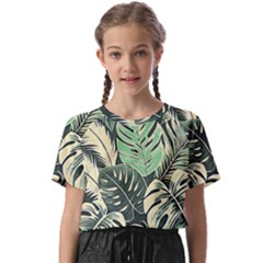 Abstract Art Tropical Leaves Kids  Basic T-shirt by Valentinaart