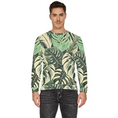 Abstract Art Tropical Leaves Men s Fleece Sweatshirt