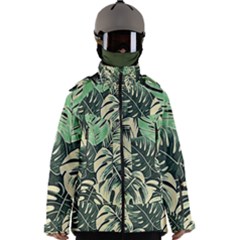 Abstract Art Tropical Leaves Men s Zip Ski And Snowboard Waterproof Breathable Jacket