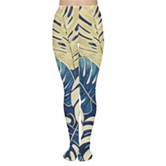 Abstract Art Tropical Leaves Tights