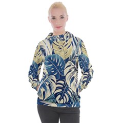 Abstract Art Tropical Leaves Women s Hooded Pullover