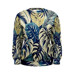 Abstract Art Tropical Leaves Women s Sweatshirt