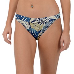 Abstract Art Tropical Leaves Band Bikini Bottoms by Valentinaart