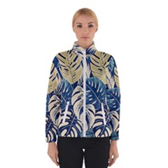 Abstract Art Tropical Leaves Women s Bomber Jacket