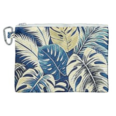 Abstract Art Tropical Leaves Canvas Cosmetic Bag (xl) by Valentinaart