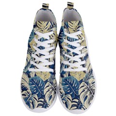 Abstract Art Tropical Leaves Men s Lightweight High Top Sneakers by Valentinaart