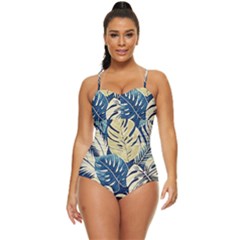 Abstract Art Tropical Leaves Retro Full Coverage Swimsuit by Valentinaart