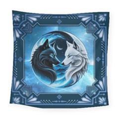 Awesome Wolves Square Tapestry (large) by FantasyArt