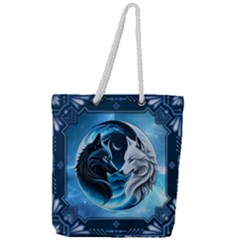 Awesome Wolves Full Print Rope Handle Tote (large)