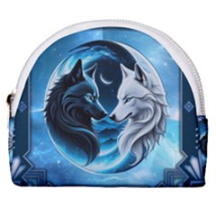 Awesome Wolves Horseshoe Style Canvas Pouch