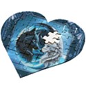 Awesome Wolves Wooden Puzzle Heart View2