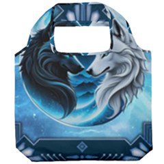 Awesome Wolves Foldable Grocery Recycle Bag by FantasyArt