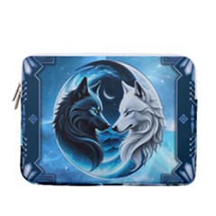 Awesome Wolves 13  Vertical Laptop Sleeve Case With Pocket