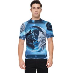 Awesome Wolves Men s Short Sleeve Rash Guard