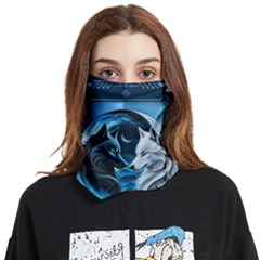 Awesome Wolves Face Covering Bandana (two Sides) by FantasyArt