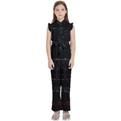 Math Board Circuit Circuits Computer Shield Tech Technology Kids  Sleeveless Ruffle Edge Band Collar Chiffon One Piece by Loisa77