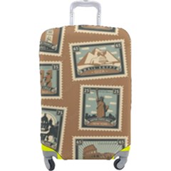 Retro Postage Seamless Pattern Luggage Cover (large) by Loisa77