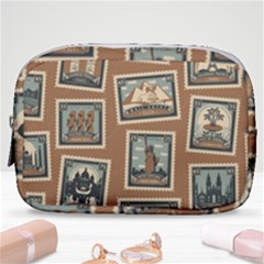 Retro Postage Seamless Pattern Make Up Pouch (small) by Loisa77