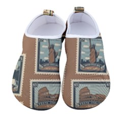 Retro Postage Seamless Pattern Men s Sock-style Water Shoes by Loisa77