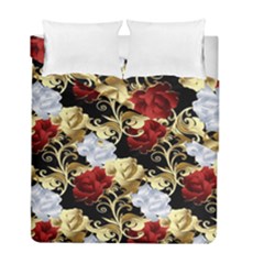 Roses Seamless Pattern Floral Duvet Cover Double Side (full/ Double Size) by Loisa77