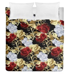 Roses Seamless Pattern Floral Duvet Cover Double Side (queen Size) by Loisa77