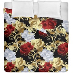 Roses Seamless Pattern Floral Duvet Cover Double Side (king Size) by Loisa77