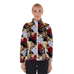 Roses Seamless Pattern Floral Women s Bomber Jacket