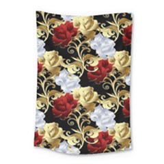 Roses Seamless Pattern Floral Small Tapestry