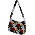 Roses Seamless Pattern Floral Zip Up Shoulder Bag View2