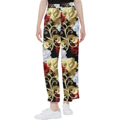 Roses Seamless Pattern Floral Women s Pants  by Loisa77