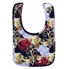 Roses Seamless Pattern Floral Baby Bib by Loisa77