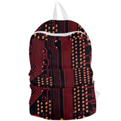 Red Circuit Board Texture Red Circuit Digital Texture Circuit Board Red Technology Foldable Lightweight Backpack by Loisa77